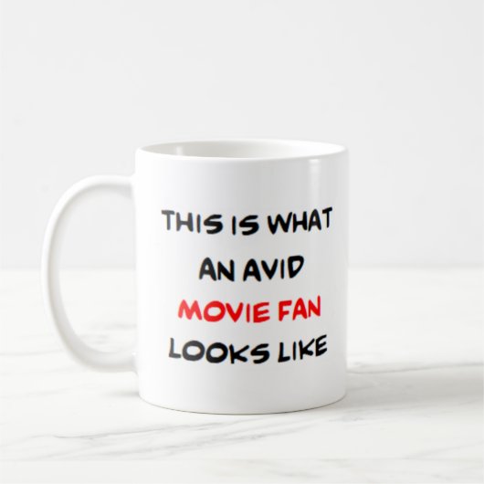 Filmfan, begeistert kaffeetasse (Links)