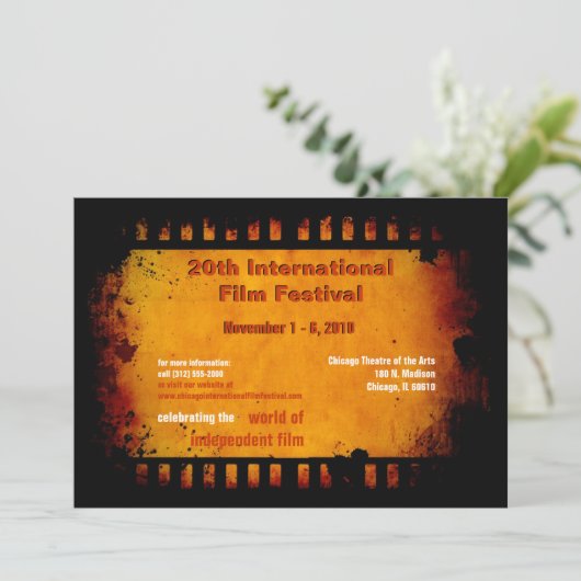 Filmfestival Einladung (Stehend Vorderseite)