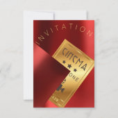 Filmfestival Filmfestival Metal Red Ruby Gold Einladung (Vorderseite)