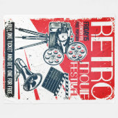 Filmfestival Retro Fleecedecke (Vorderseite (Horizontal))