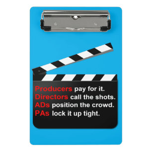 Filmfilm Crew CLAP für den Hersteller Mini Klemmbrett