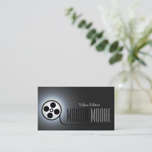 Filmfilmband-Videodienstleistungen Visitenkarte (Stehend Vorderseite)