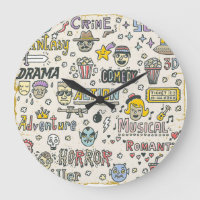 Filmgenres: Fernsehshows Doodle Set