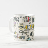 Filmgenres: Fernsehshows Doodle Set Kaffeetasse (Vorderseite Links)