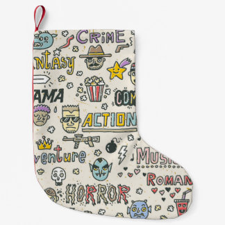 Filmgenres: Fernsehshows Doodle Set Kleiner Weihnachtsstrumpf