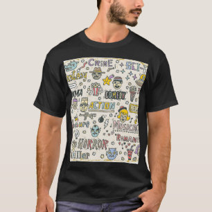 Filmgenres: Fernsehshows Doodle Set T-Shirt