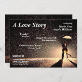 Filmhochzeit Einladung (Vorne/Hinten)