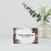 Filming Business Movie Director Fotograf Euro Visitenkarte (Stehend Vorderseite)