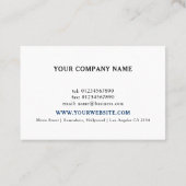 Filming Business Movie Director Fotograf Euro Visitenkarte (Rückseite)