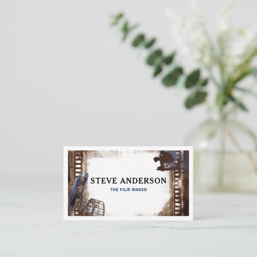 Filming Business Movie Director Fotograf Visitenkarte (Stehend Vorderseite)