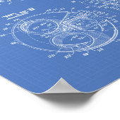 Filmkamera 1940 Patentart - Blueprint Poster (Ecke)