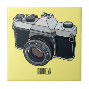 Filmkamera Cartoon-Illustration Fliese