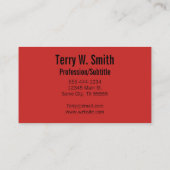 Filmkamera Man Red Visitenkarte (Rückseite)