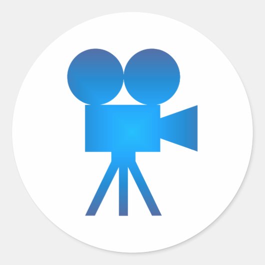 Filmkamera movie camera runder aufkleber (Vorderseite)