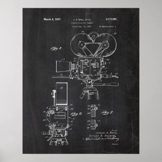 Filmkamera-Patent Poster (Vorne)