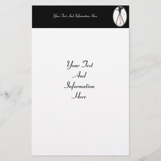 Filmkamera Stationery Briefpapier (Vorderseite)