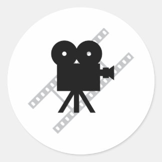 Filmkamerafilm Hollywood Runder Aufkleber