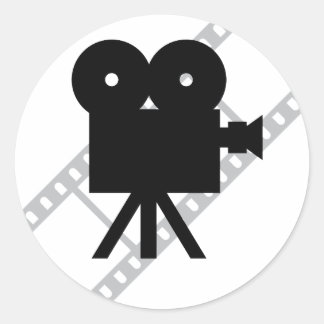 Filmkamerafilm Hollywood Runder Aufkleber