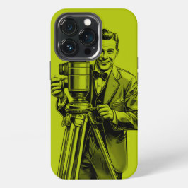 Filmkameramann vintage limettengrün iPhone 13 pro hülle