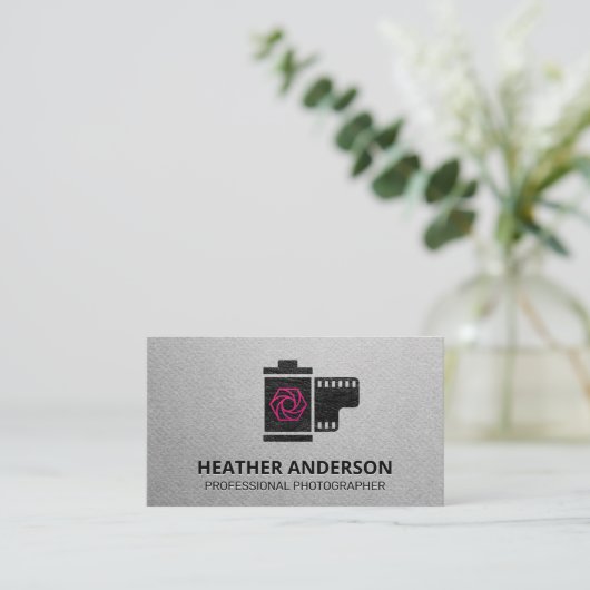 Filmkarton | Camera Shutter Icon Visitenkarte (Stehend Vorderseite)