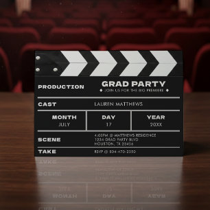 Filmklappe Abschlussfeier Einladung