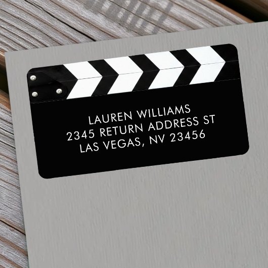 Filmklappe Adresse Adressaufkleber
