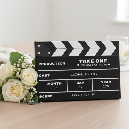 Filmklappe Hochzeit Gästebuch