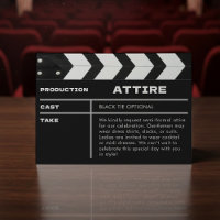 Filmklappe Hochzeitskleidung