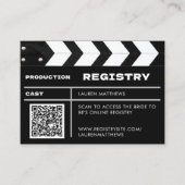 Filmklappe QR-Code Hochzeitsregister Begleitkarte (Vorderseite)