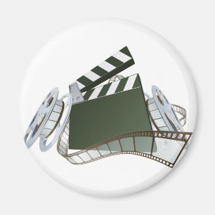 Filmklappe und Filmrollen Magnet