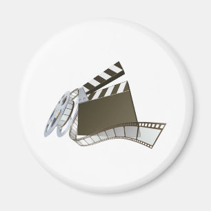 Filmklapperboard und Filmrolle Magnet
