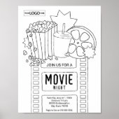 Filmkunst lädt zur farbenfrohen Kunstworksheet-Akt Poster (Vorne)