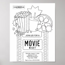 Filmkunst lädt zur farbenfrohen Kunstworksheet-Akt Poster