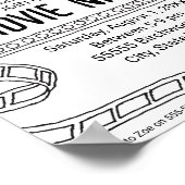 Filmkunst lädt zur farbenfrohen Kunstworksheet-Akt Poster (Ecke)