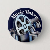 Filmmacher Silver Plate Necklace Button (Vorderseite)