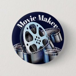 Filmmacher Silver Plate Necklace Button