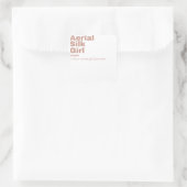 Filmmädchen - Seide Quadratischer Aufkleber (Tasche)