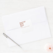 Filmmädchen - Seide Quadratischer Aufkleber (Umschlag)