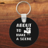 Filmmaker About To Make A Scene Film Making Movie  Schlüsselanhänger (Vorderseite)