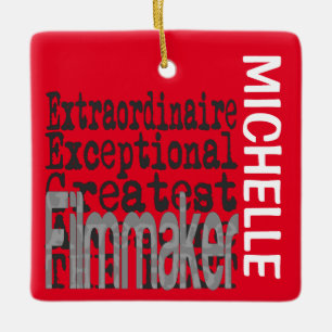 Filmmaker Extraordinaire CUSTOM Keramikornament
