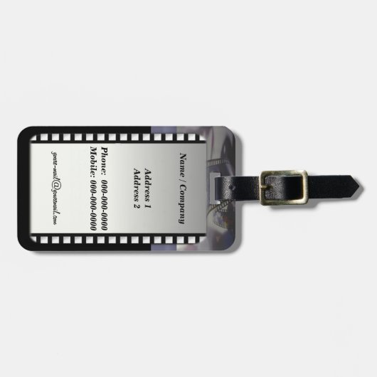 Filmmaker-Gepäcktag Gepäckanhänger (Vorderseite horizontal)