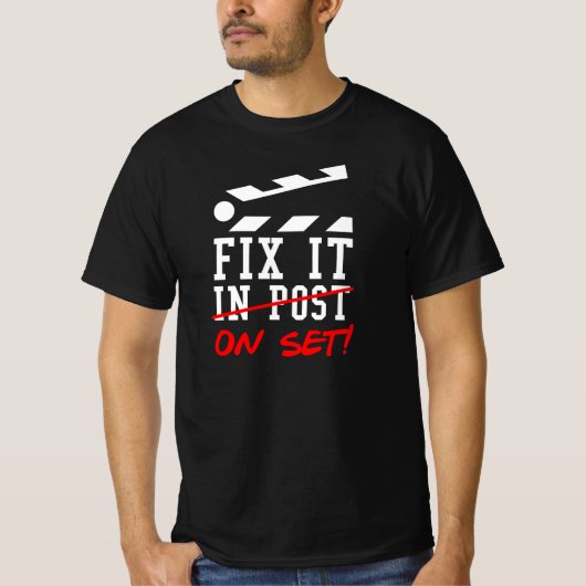 Filmmaker-Geschenk in der Post reparieren T-Shirt (Vorderseite)