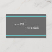 Filmmaker grau, weiß, aqua augenfällig visitenkarte (Rückseite)