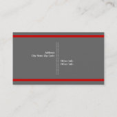 Filmmaker grau, weiß, rot auffällig visitenkarte (Rückseite)