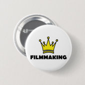 Filmmakingspaß-Shirt-Kronenkönig Button (Vorne & Hinten)