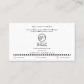 Filmmasken Sie Ihre Foto- und Logo-Fotografie Visitenkarte (Rückseite)