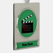 Filmmaterial Crew Swinghaar und Makeup Banner-Ornament Silber (Rechts)