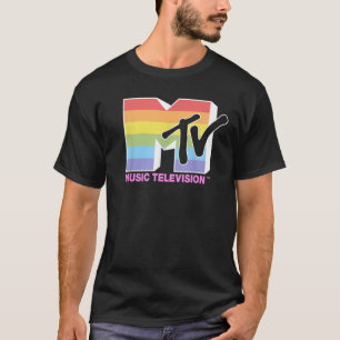 Filmmaterial mit den MTV Music Television Rainbow  T-Shirt