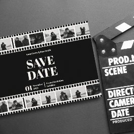 Filmmaterial Movie Funny Foto Collage Save the Dat Einladung