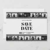 Filmmaterial Movie Funny Foto Collage Save the Dat Einladung (Vorderseite)